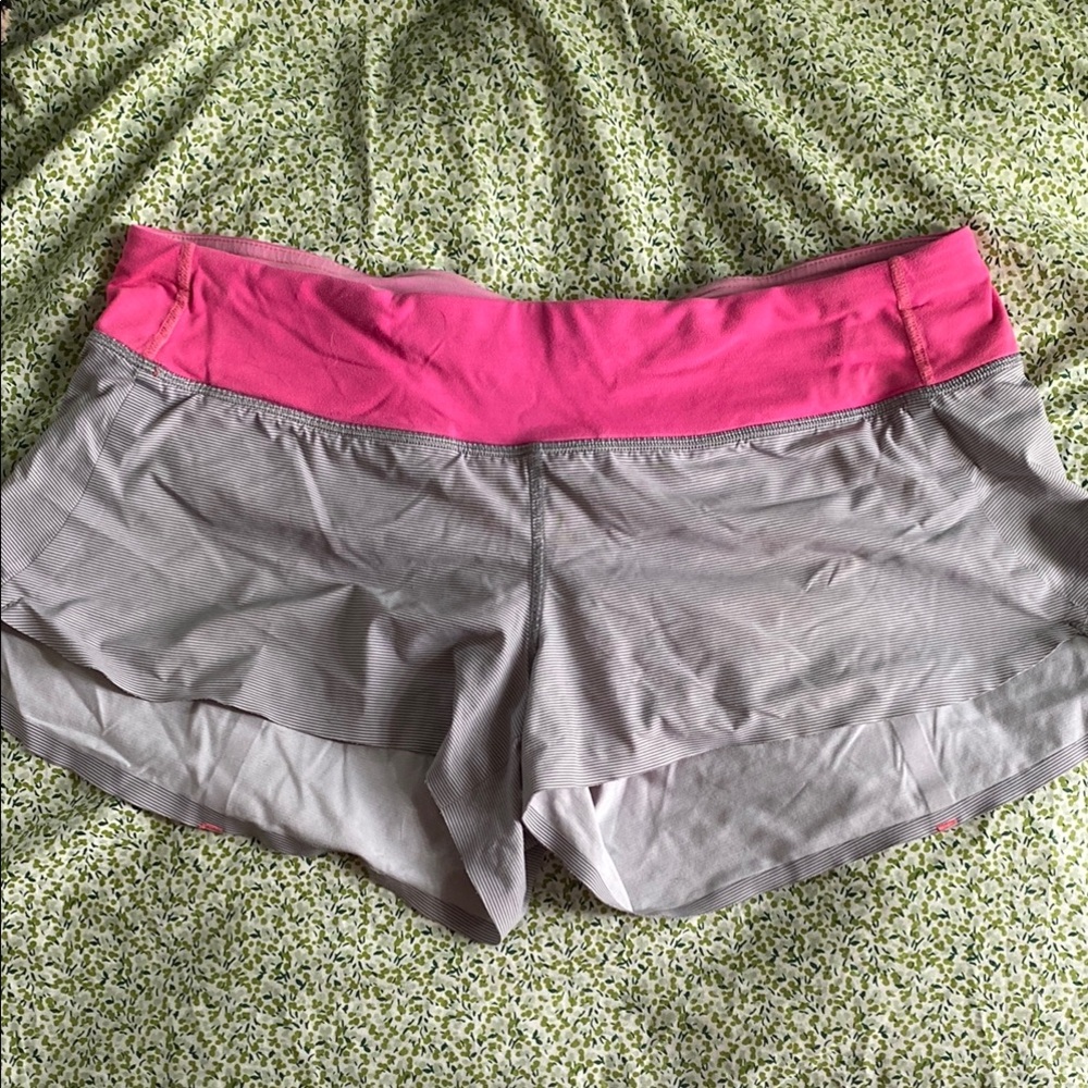 Women's Gray and Pink Shorts